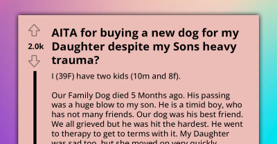 Married Couple Accused of Favoritism After They Gifted Their Daughter a Puppy Despite Their Son's Grief Over Their Family Dog's Passing
