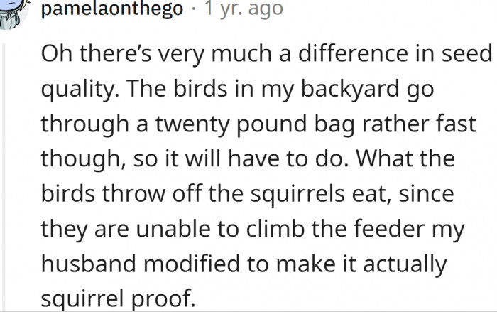 Some birds are picky eaters