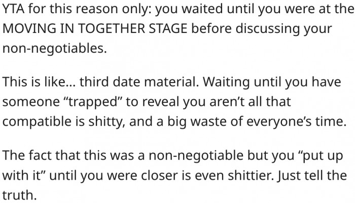 3. He made a mistake by not telling the truth sooner.