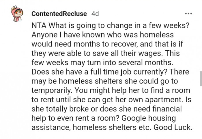 You might help to find a room to rent