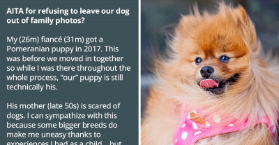 Conflict Arises As Woman Refuses Her Fiancé’s Mom's Request To Leave Their Dog Out Of Family Photos