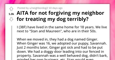 Woman Refuses to Forgive Her Neighbor for Treating Her Dog Terribly All Because She Put Hers Down