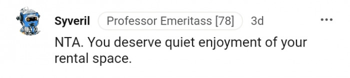 You deserve your quiet enjoyment