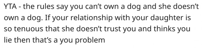 5. The lady isn't breaking any rules.