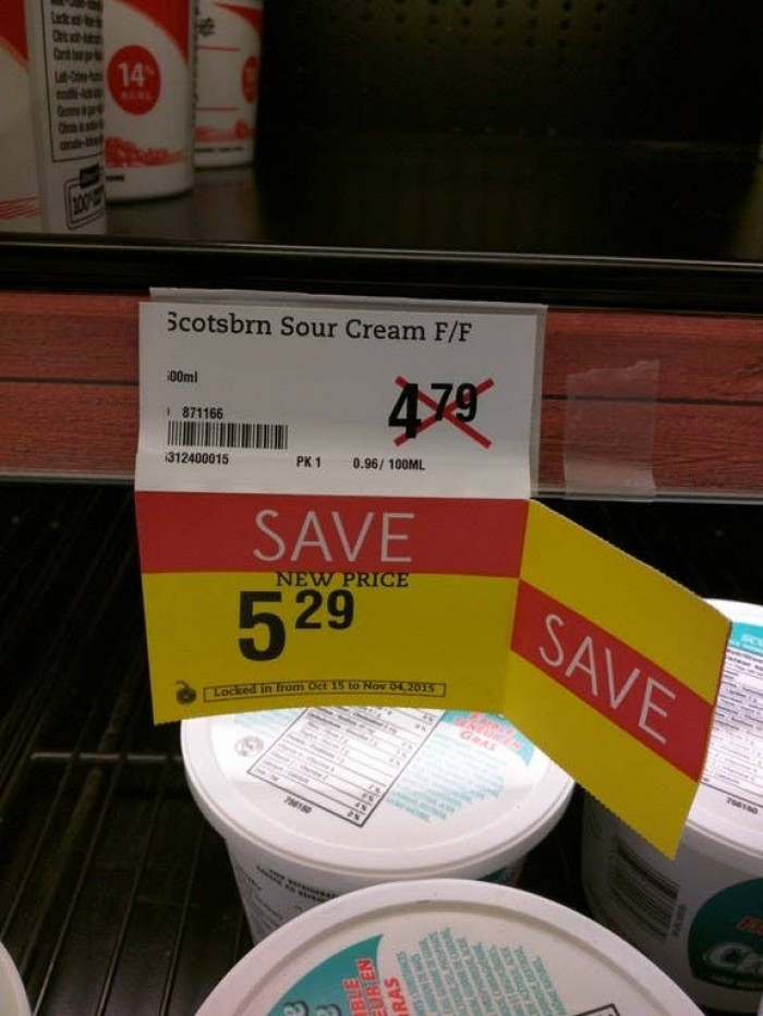 5. “Jaw dropping sales at the local grocery store this week! The scary thing is, they were all sold out.”