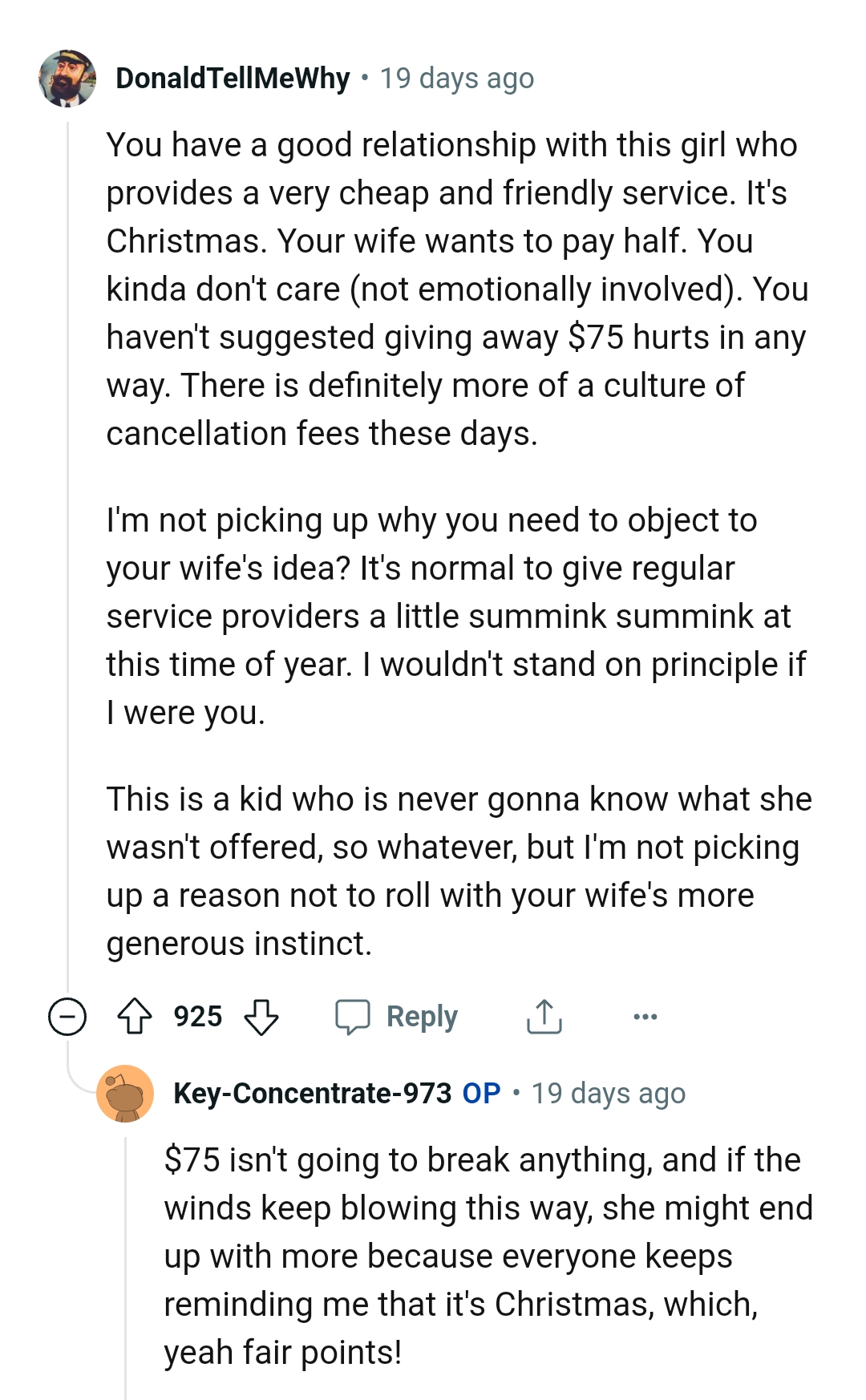 This Redditor wouldn't stand on that principle