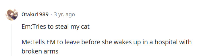 EM tries cat burglary, but a hospital stay wasn't on her bucket list.