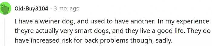 They suffer from back problems