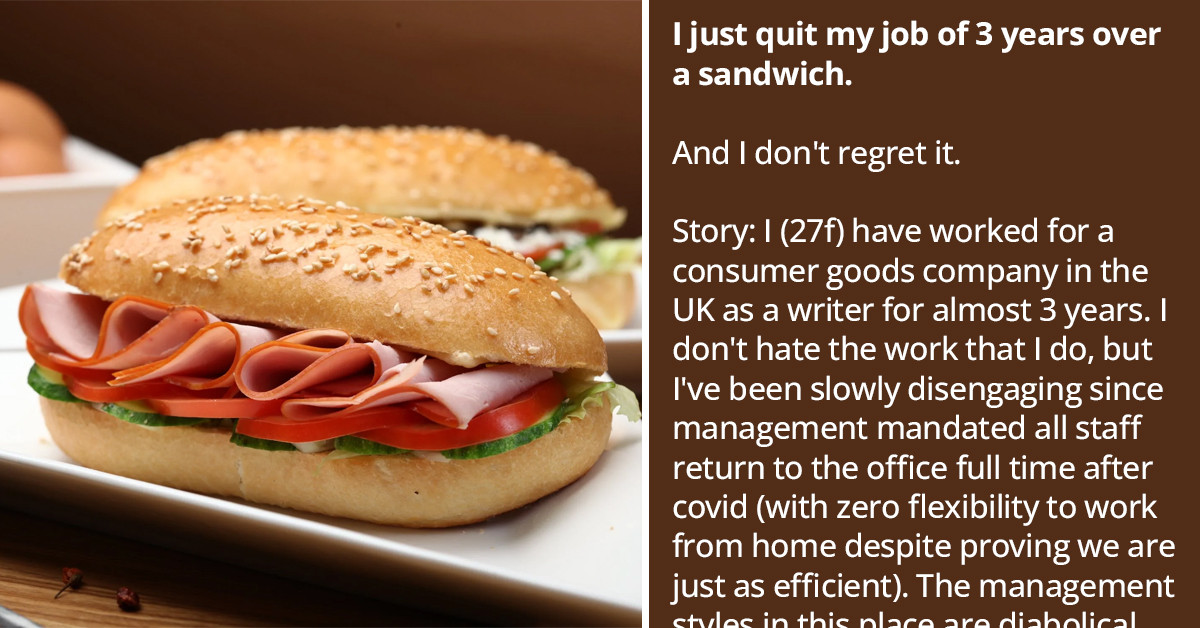 Employee Quits Job Over Sandwich Due to Technicality Of A "No Snack" Rule While Working