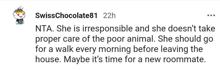 She should go for a walk every morning.