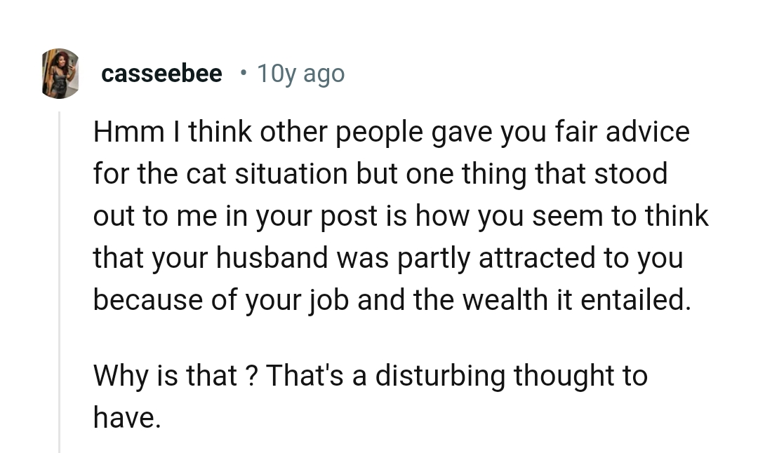 OP's Husband Was Partly Attracted to Her Because of Her Job