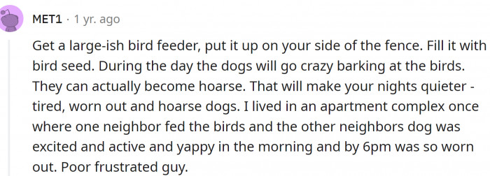 Get those dogs tired...