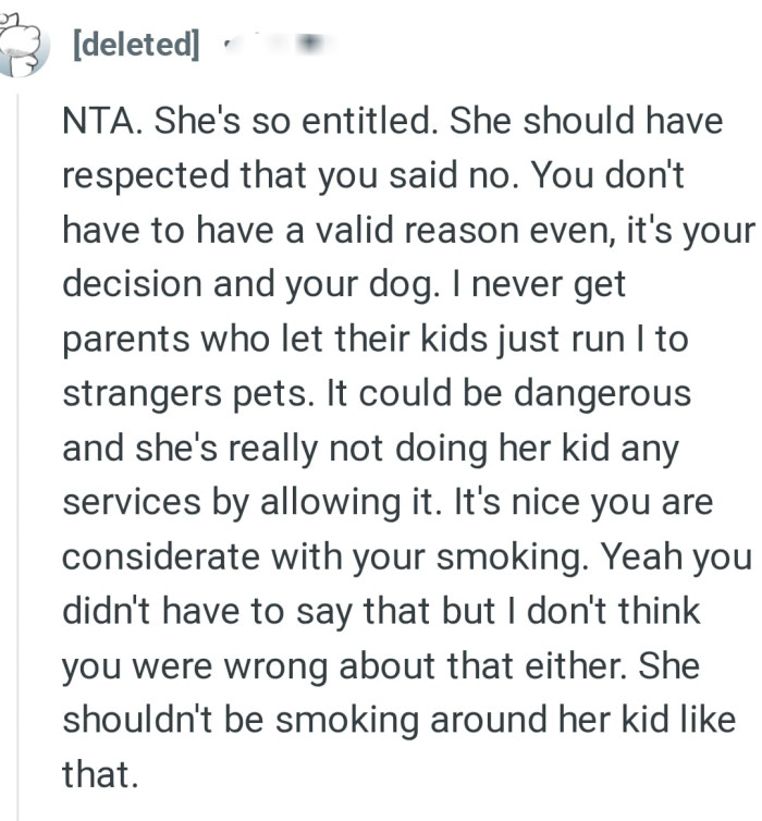 It's nice the OP is considerate with his smoking