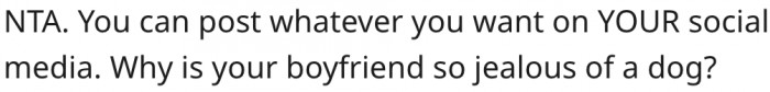 2. She's free to post whatever she wants on social media.