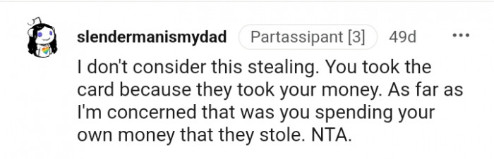 12. You were just spending the money they stole