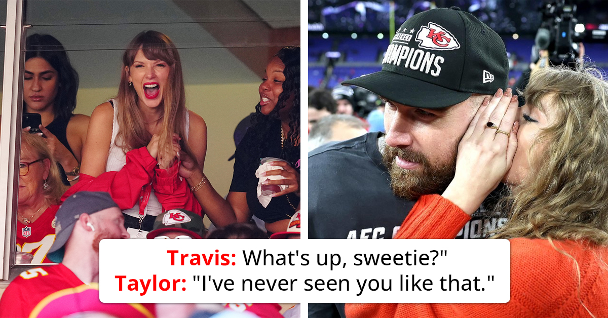 Fans Are Convinced That Taylor Swift Mouthed "I Love You" To Travis Kelce After His AFC Championship Win