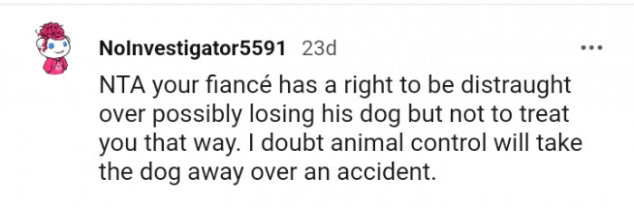 10. I doubt animal control will take the dog away