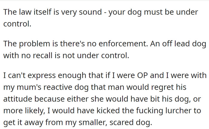 The law itself is very sound; there's no enforcement.