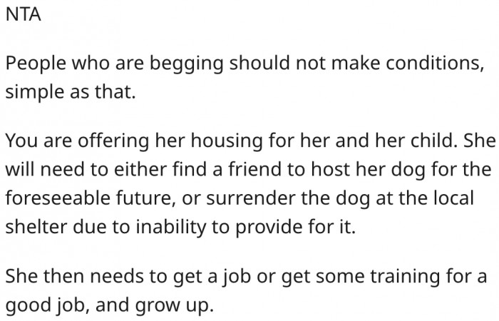 12. Her sister should be more focused on getting a job.