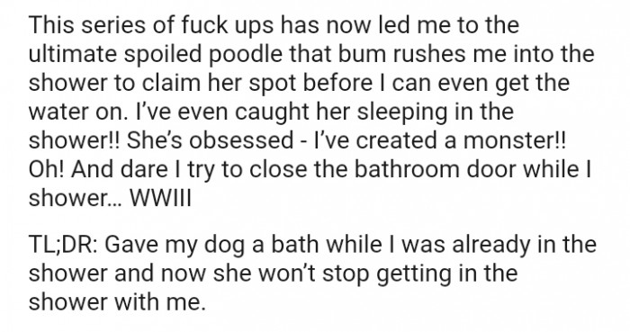 I've Caught Her Sleeping in the Shower