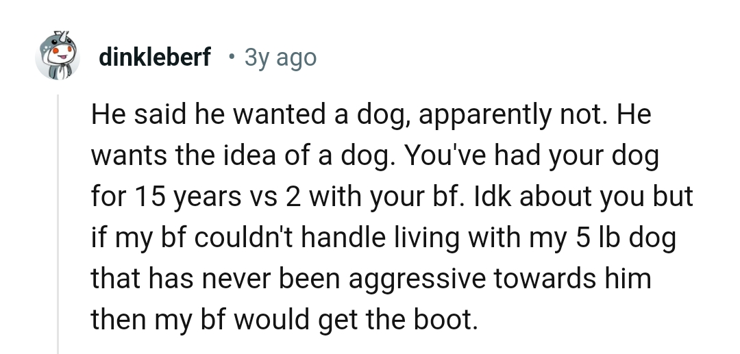 He said he wanted a dog