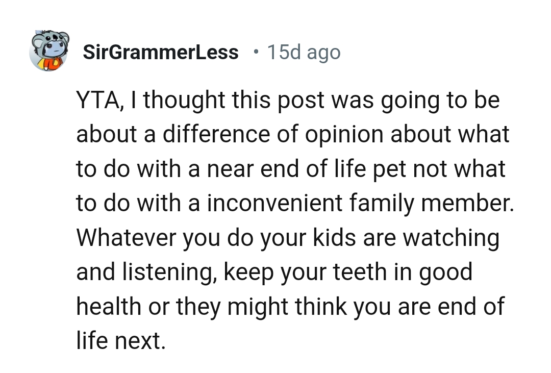 The post wasn't about an opinion difference