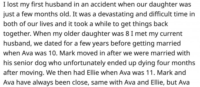 This is a little background on how OP's family came to be