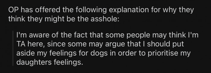 OP thinks she might potentially be the a-hole for the following reason: