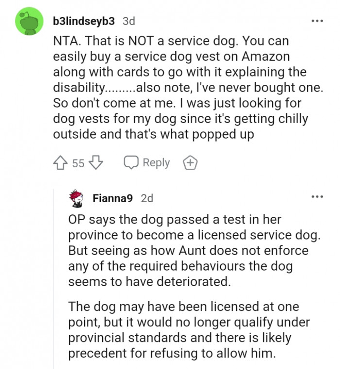 That is certainly not a service dog