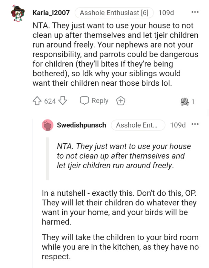 Your nephews are not your responsibility