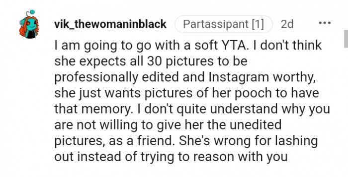 She is wrong for lashing out