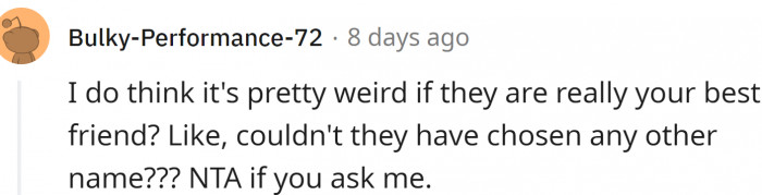 Best friends? Really?