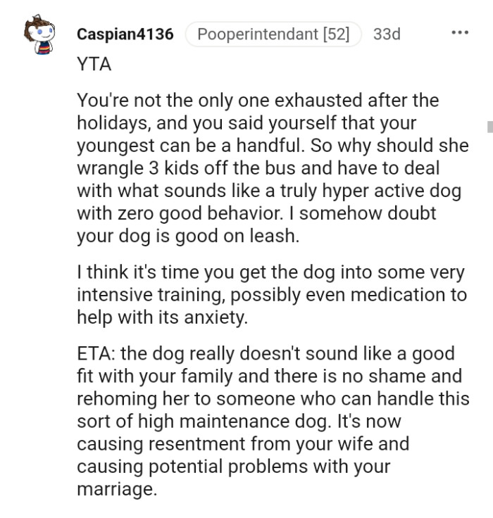 This Redditor doubts the dog is good on a leash