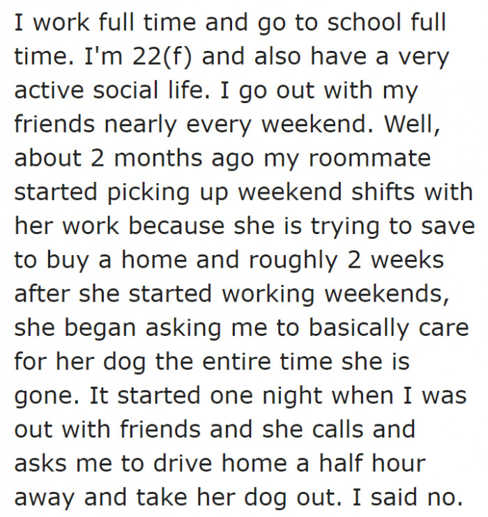 The original poster (OP) is a student with a very active social life.