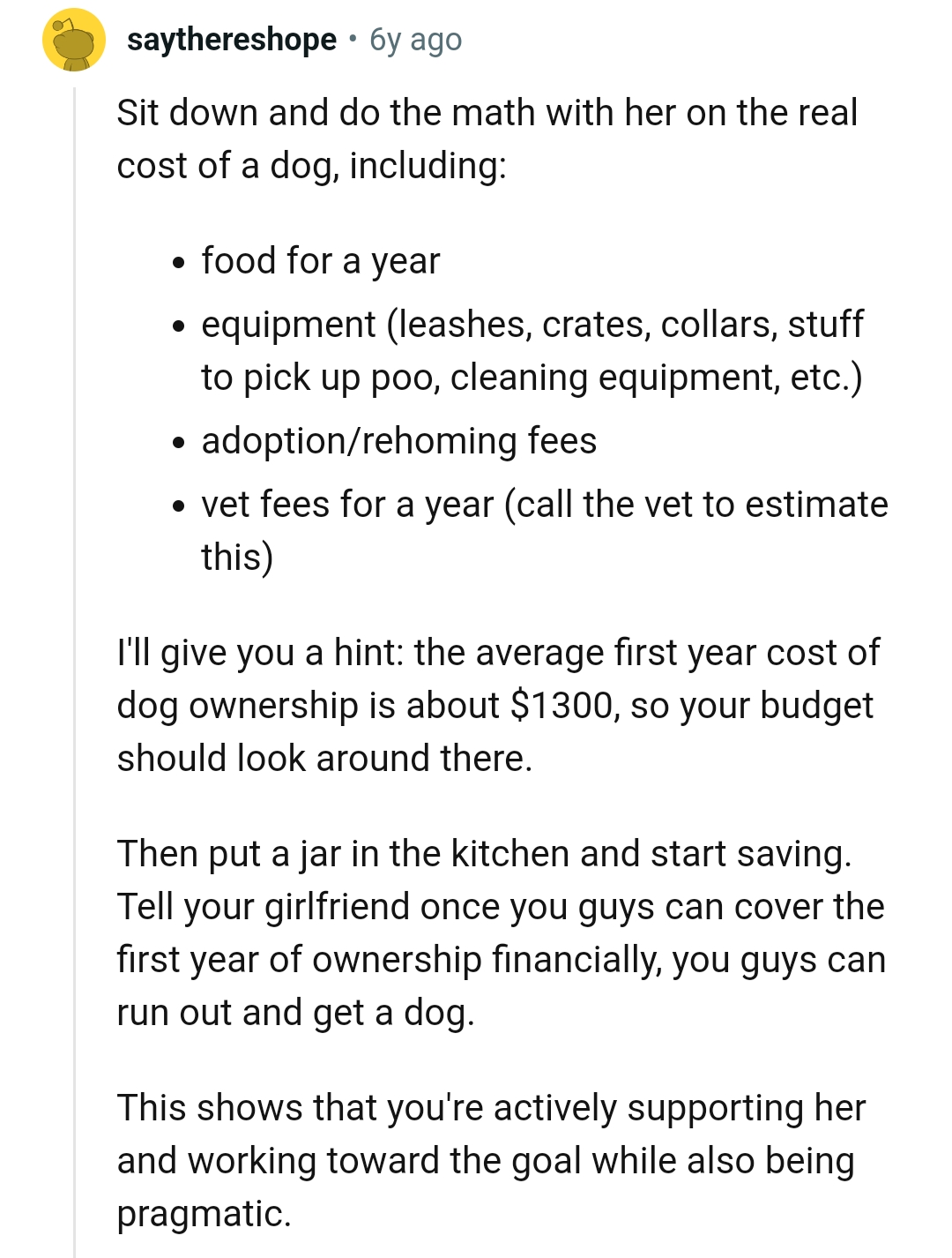 Doing the math for a dog
