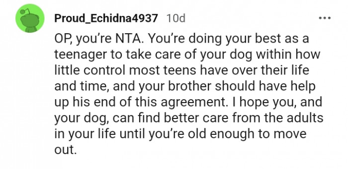 You are doing your best as a teenager