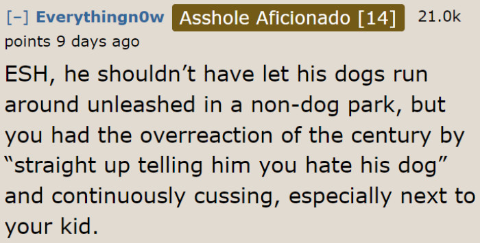 Redditors say that both sides were in the wrong.