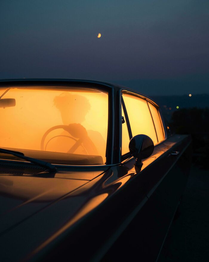 17. ITAP Of Myself In A Car At Night