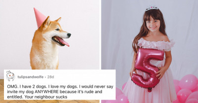 Dad In The Bad Books With 5-Year-Old Daughter For Not Inviting The Neighbor's Dog To Her Birthday Party