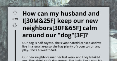 Redditor Worried As Their Peaceful Coyote Dog Causes Neighbor Anxiety