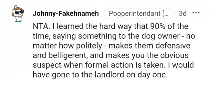 This Redditor would have gone to the landlord on day one