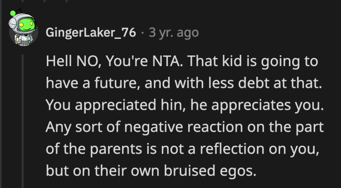 OP's gift was incredibly generous and she had valid reasons why she didn't tell the parents