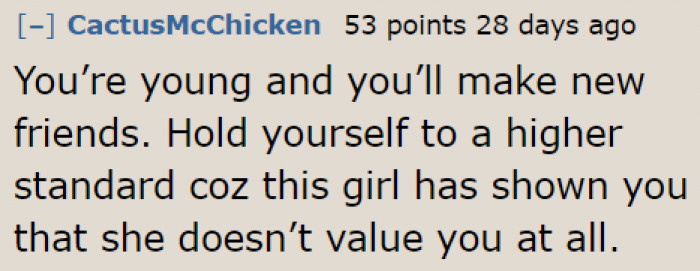 The OP doesn't need to keep such a bad friend.