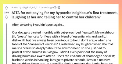 Man Refuses To Pay For His Hypocrite Neighbor’s Flea Treatment, Laughed At Her And Told Her To Control Her Kids