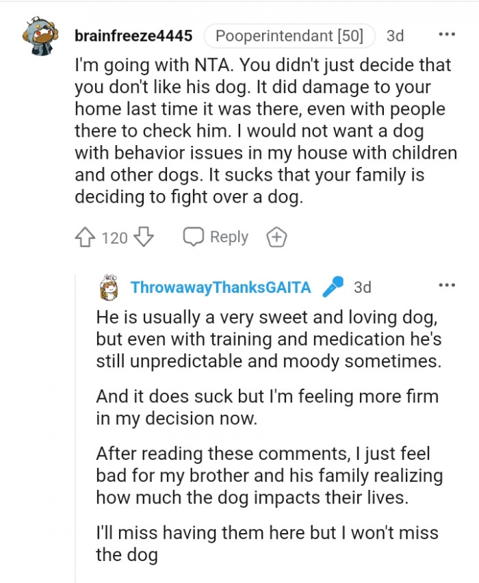 This Redditor Wouldn't Want a Dog with Behavior Issues, Either