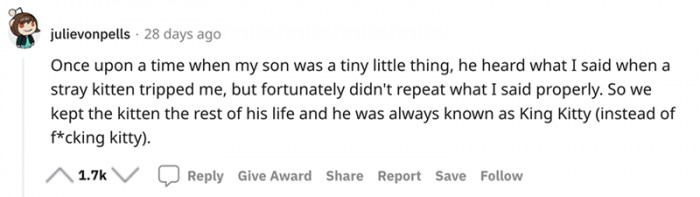 When my son was a tiny little thing...