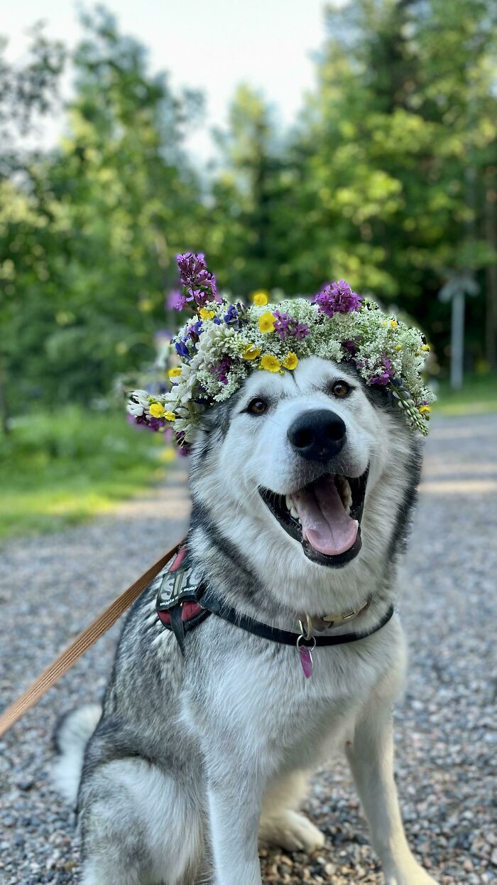 18. The flower crown really completes the look