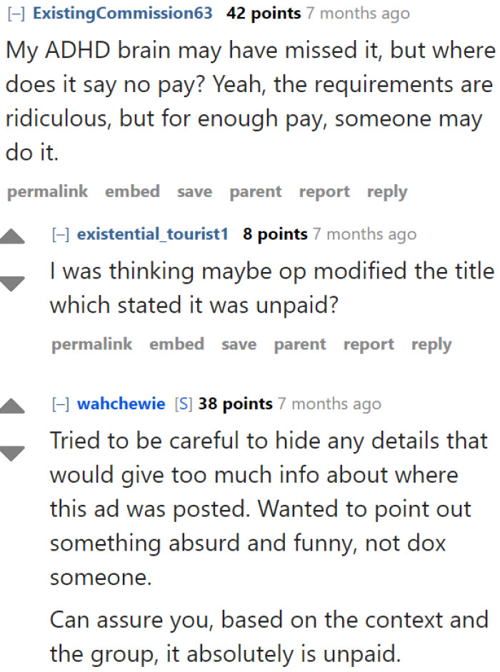 People don't see where it says that the dog owner isn't paying for the pet sitter.