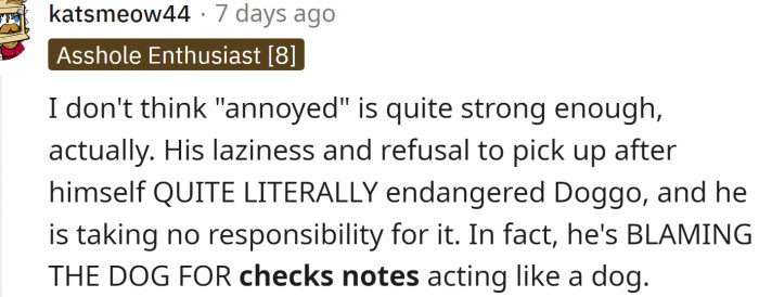 BF is so very lazy and irresponsible