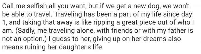 OP *tries* to explain where she's coming from, but it really falls short